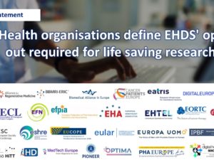 Joint Statement: health organisations define EHDS’ opt out required for life saving research